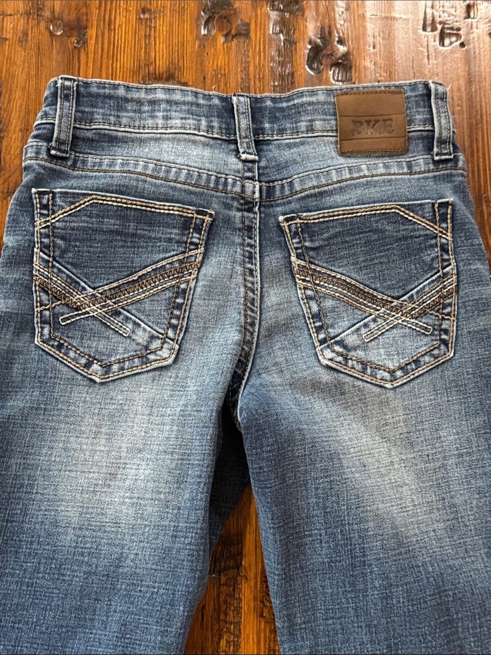 BKE DENIM CONNER SIZE 10 BOOTLEG JEANS BOYS LIKE NEW - Picture 3 of 16